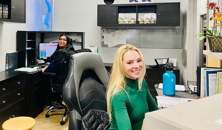 receptionist desk of Belmont Auto Accident Injury Chiropractic